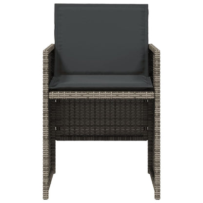 Sedie da Giardino con Cuscini 4pz Grigio in Polyrattan - homemem39