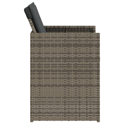 Sedie da Giardino con Cuscini 4pz Grigio in Polyrattan - homemem39