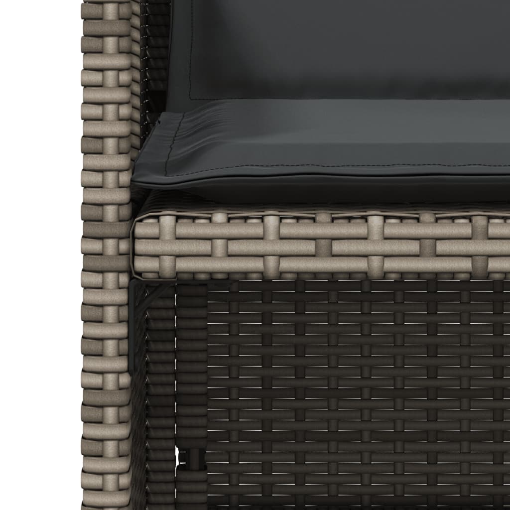 Sedie da Giardino con Cuscini 4pz Grigio in Polyrattan - homemem39