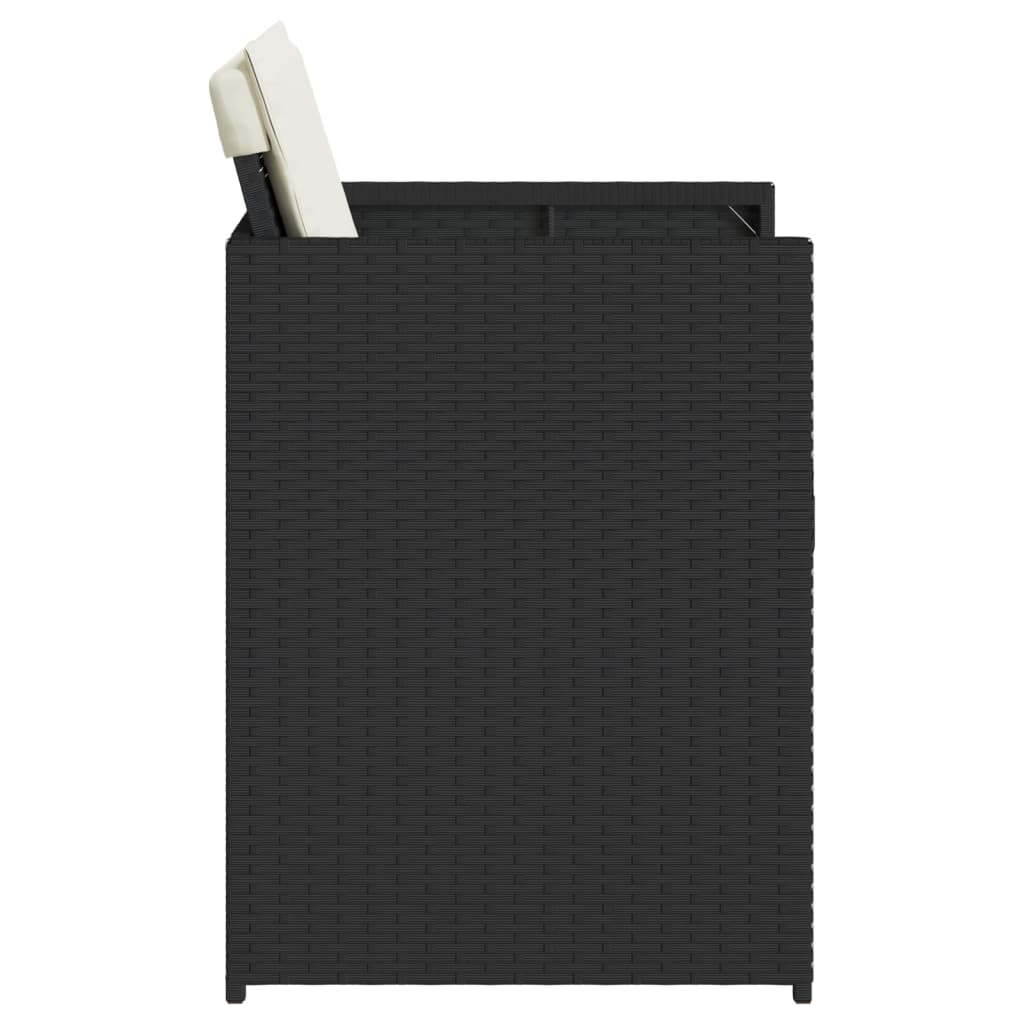 Sedie da Giardino con Cuscini 4 pz Nere in Polyrattan - homemem39