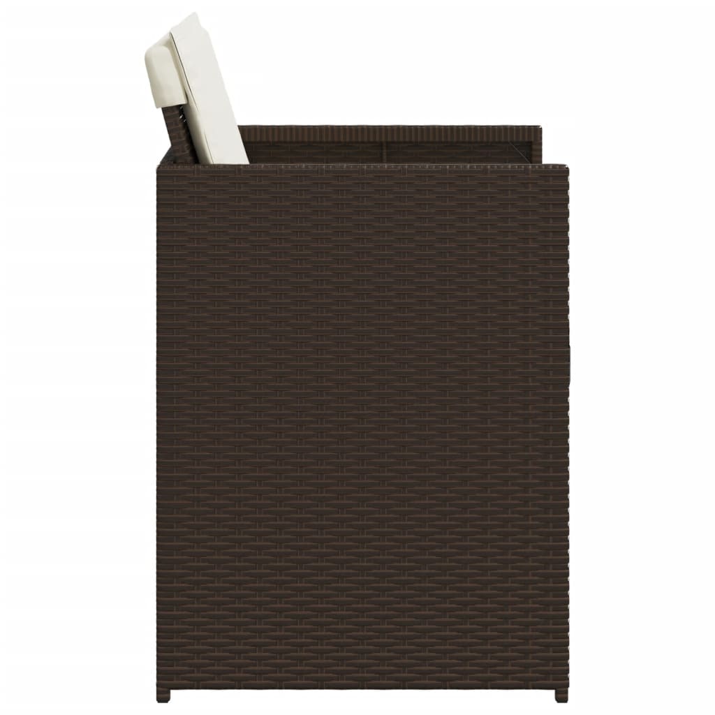 Sedie da Giardino con Cuscini 4 pz Marroni in Polyrattan - homemem39