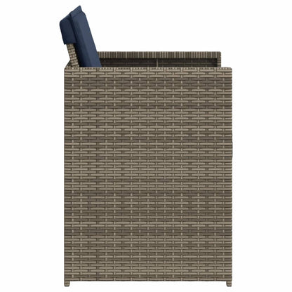 Sedie da Giardino con Cuscini 4pz Grigio in Polyrattan