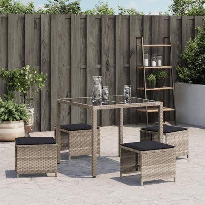 Sgabelli Giardino Cuscini 4pz Polyrattan