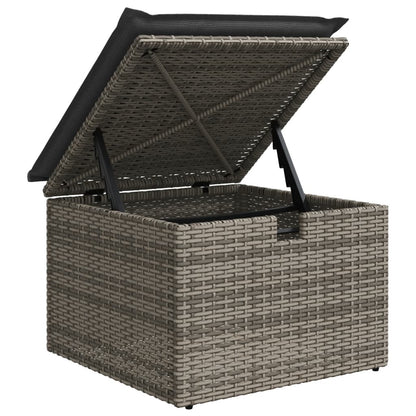 Set Divano da Giardino 8 pz con Cuscini Grigio in Polyrattan | homemem39