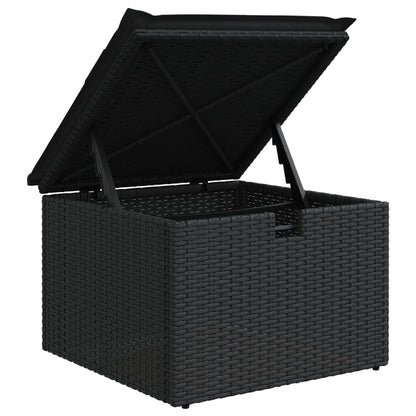 Set Divani da Giardino con Cuscini 8 pz Nero in Polyrattan | homemem39