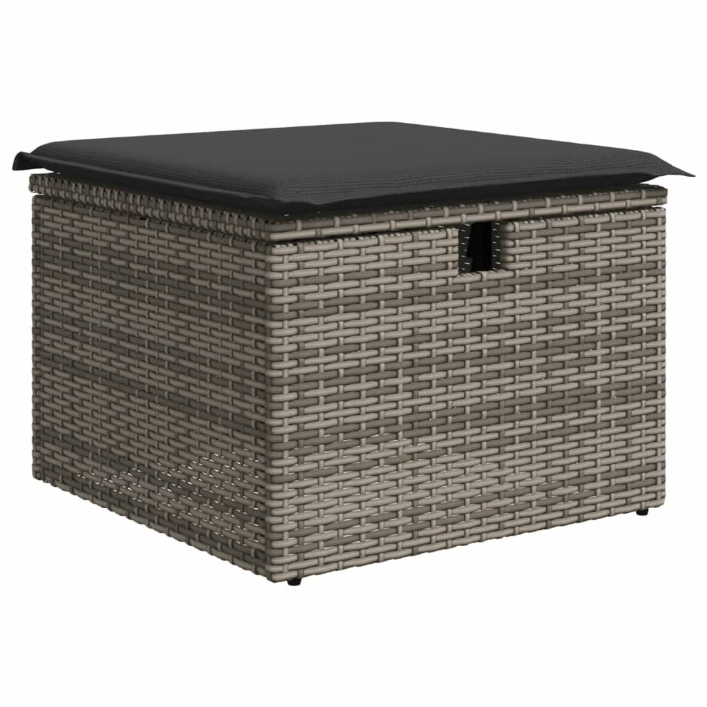 Set Divano da Giardino 6 pz con Cuscini Grigio in Polyrattan | homemem39