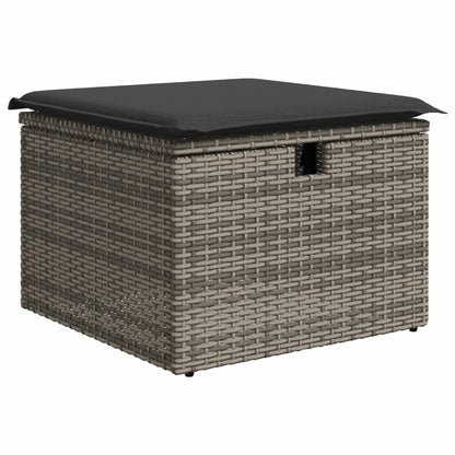 Set Divano da Giardino 6 pz con Cuscini Grigio in Polyrattan | homemem39