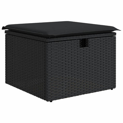 Set Divani da Giardino con Cuscini 8 pz Nero in Polyrattan | homemem39