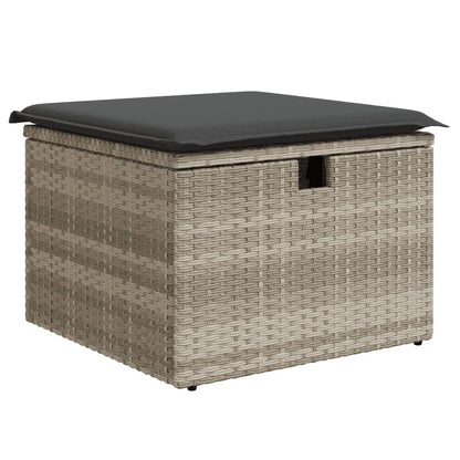 Set Divano da Giardino 8pz con Cuscini Grigio Chiaro Polyrattan - homemem39