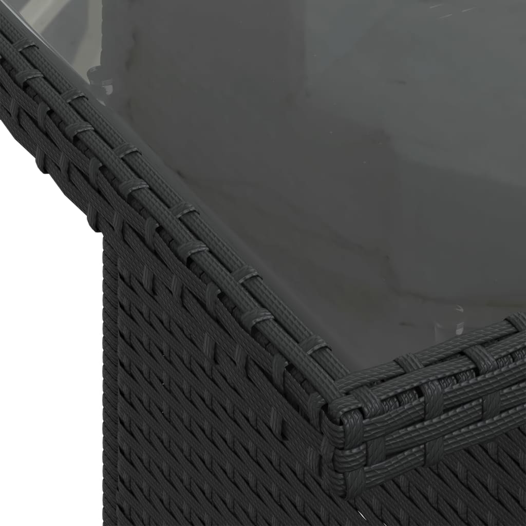 Set Divani da Giardino con Cuscini 8 pz Nero in Polyrattan | homemem39