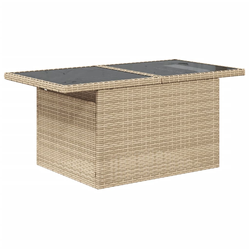 Set Divano da Giardino 9 pz con Cuscini Beige in Polyrattan - homemem39