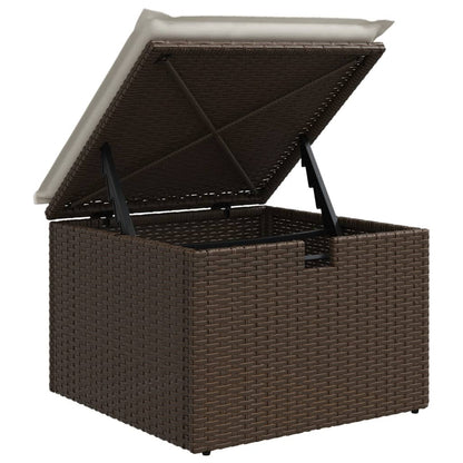 Set Divani da Giardino 11 pz con Cuscini Polyrattan Marrone - homemem39