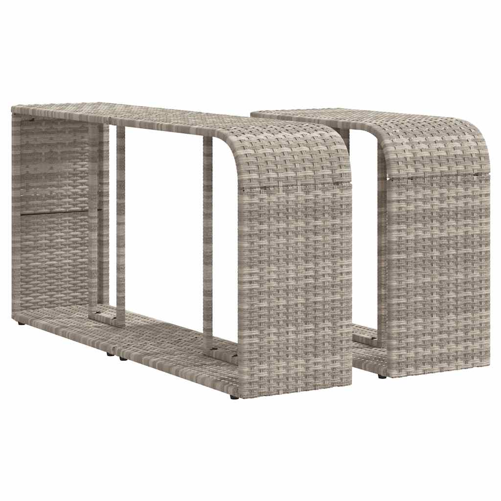 Set Divani da Giardino 11 pz con Cuscini in Polyrattan Grigio - homemem39