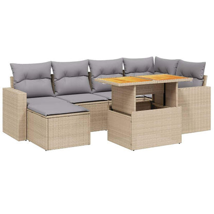 Set Divani da Giardino 11 pz con Cuscini in Polyrattan Grigio - homemem39