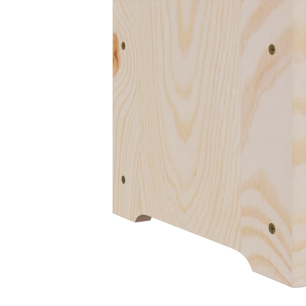 Portavini con Pannello Superiore 43x25x37cm Legno Massello Pino