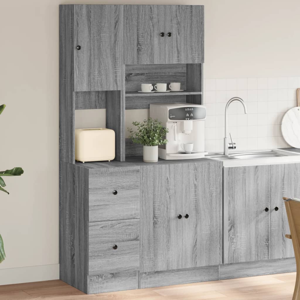 Mobile da Cucina Grigio Sonoma 95x50x180cm in Legno Multistrato | homemem39