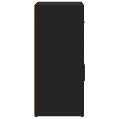 Credenze 2 pz Nere 60x31x70 cm in Legno Multistrato - homemem39