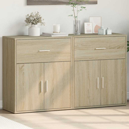 Credenze 2 pz Rovere Sonoma 60x31x70 cm in Legno Multistrato | homemem39