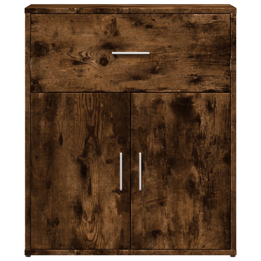 Credenze 2 pz Rovere Fumo 60x31x70 cm in Legno Multistrato | homemem39