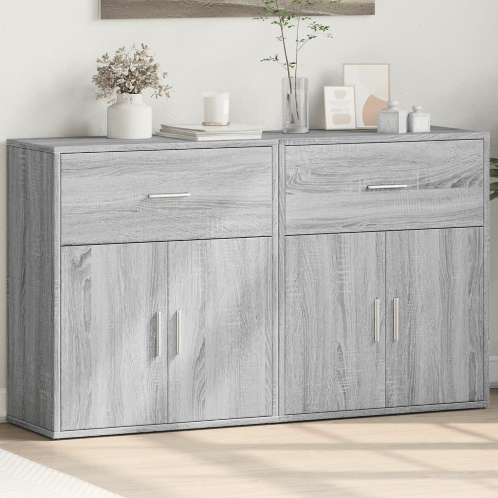Credenze 2 pz Grigio Sonoma 60x31x70 cm in Legno Multistrato - homemem39