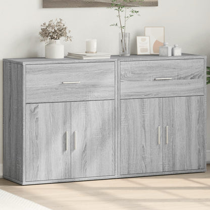 Credenze 2 pz Grigio Sonoma 60x31x70 cm in Legno Multistrato - homemem39