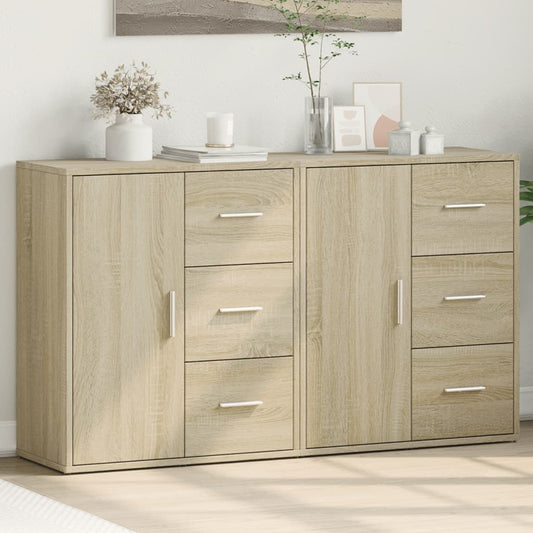 Credenze 2 pz Rovere Sonoma 60x31x70 cm in Legno Multistrato | homemem39