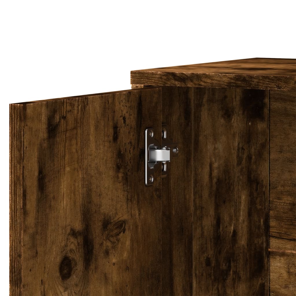 Credenze 2 pz Rovere Fumo 60x31x70 cm in Legno Multistrato | homemem39