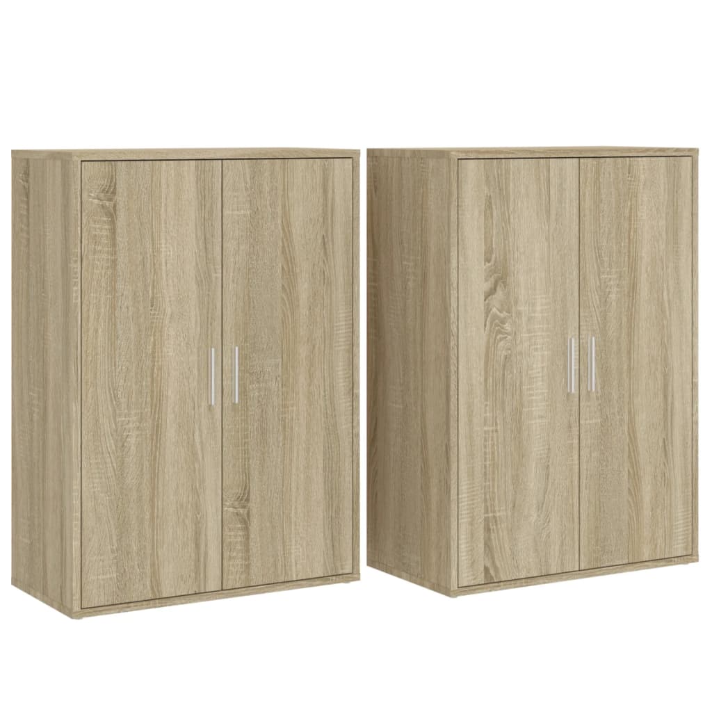 Credenze 2 pz Rovere Sonoma 60x31x84 cm in Legno Multistrato - homemem39