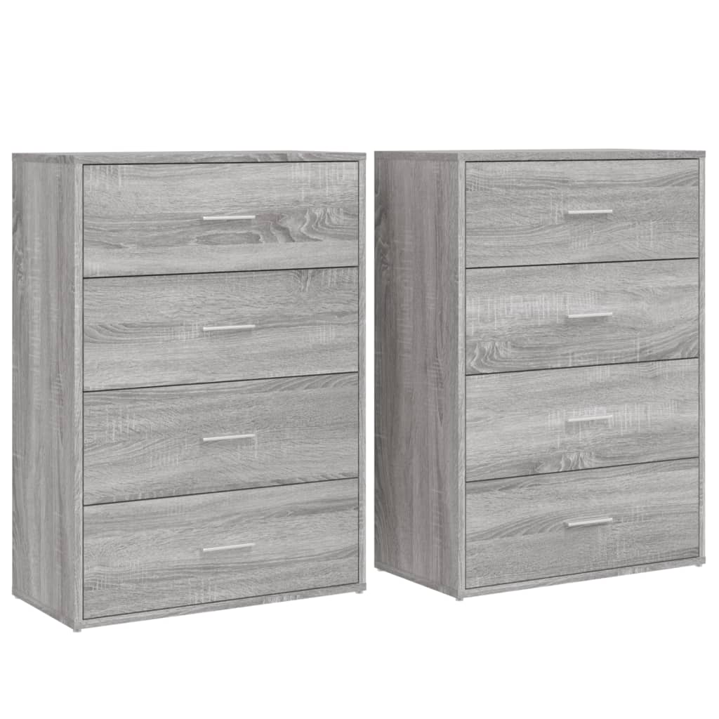 Credenze 2 pz Grigio Sonoma 60x31x84 cm in Legno Multistrato - homemem39