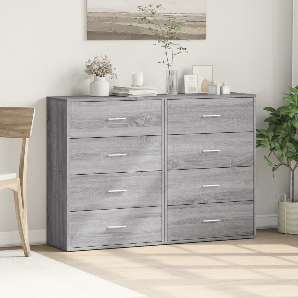Credenze 2 pz Grigio Sonoma 60x31x84 cm in Legno Multistrato - homemem39