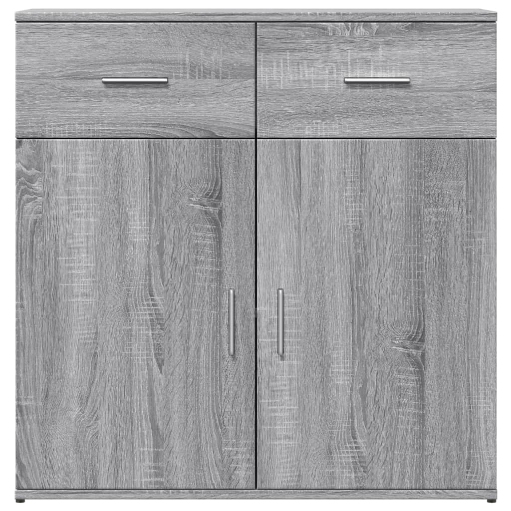 Credenze 2 pz Grigio Sonoma 79x38x80 cm in Legno Multistrato - homemem39