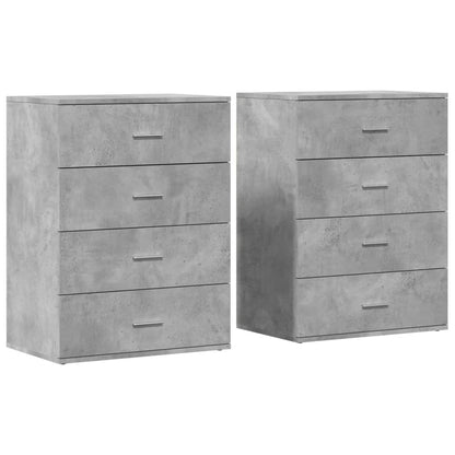 Credenze 2 pz Grigio Cemento 60x39x80 cm in Legno Multistrato - homemem39