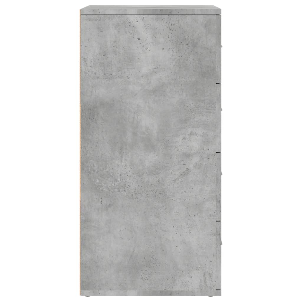 Credenze 2 pz Grigio Cemento 60x39x80 cm in Legno Multistrato - homemem39