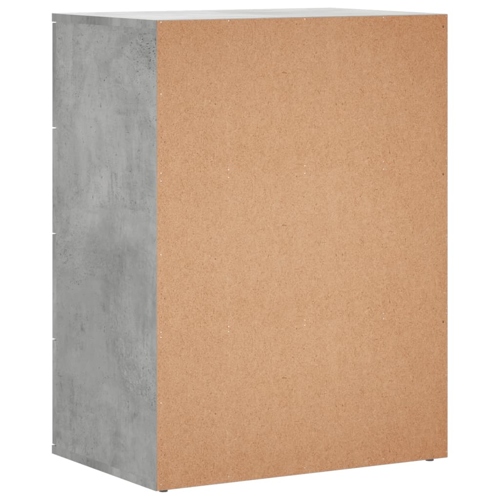 Credenze 2 pz Grigio Cemento 60x39x80 cm in Legno Multistrato | homemem39