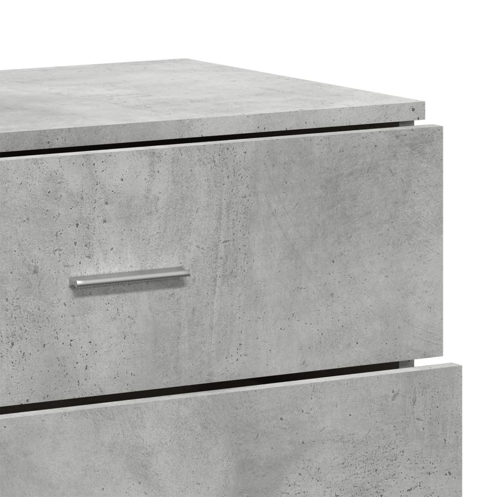 Credenze 2 pz Grigio Cemento 60x39x80 cm in Legno Multistrato | homemem39