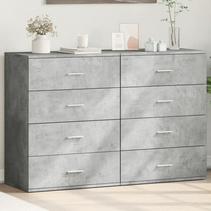 Credenze 2 pz Grigio Cemento 60x39x80 cm in Legno Multistrato - homemem39