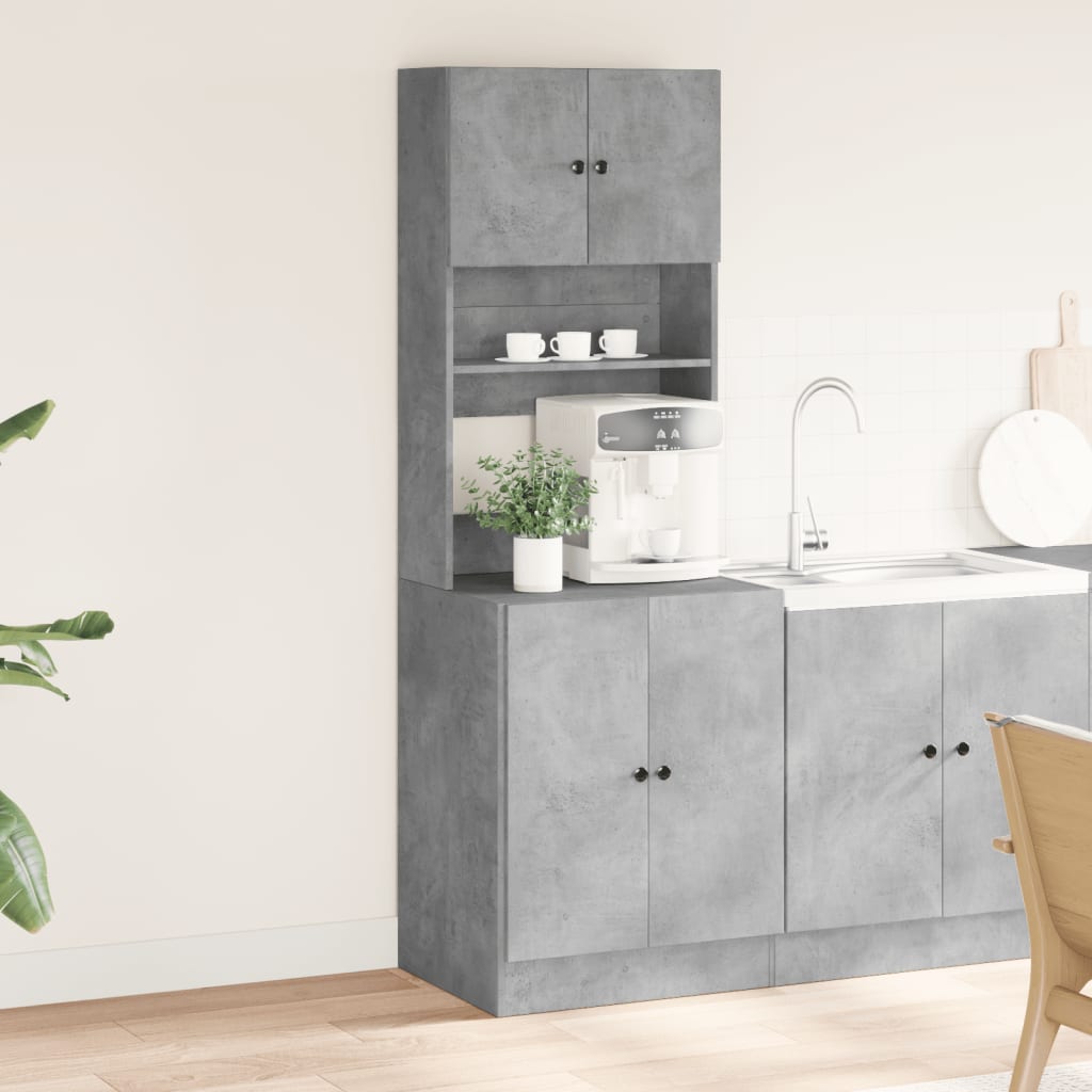 Mobile da Cucina Grigio 60x50x180 cm in Legno Multistrato - homemem39