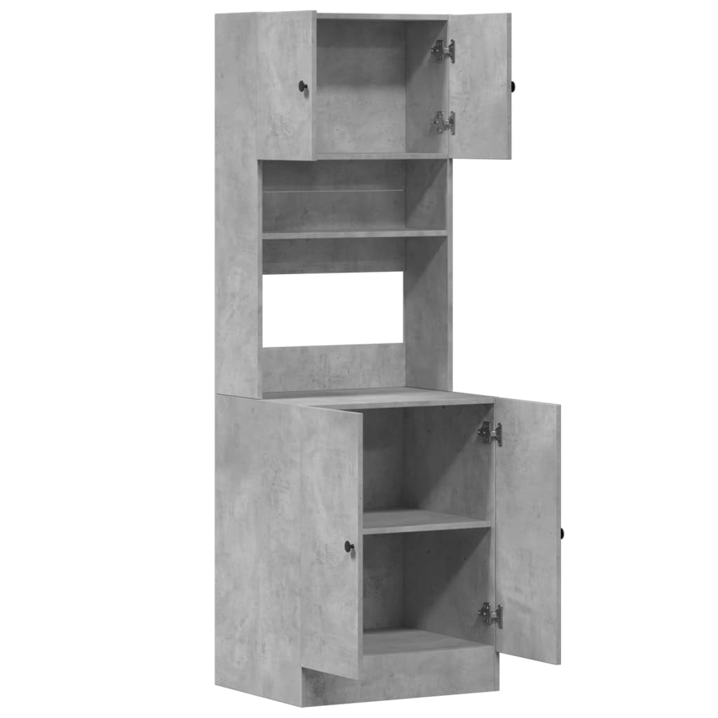 Mobile da Cucina Grigio 60x50x180 cm in Legno Multistrato | homemem39