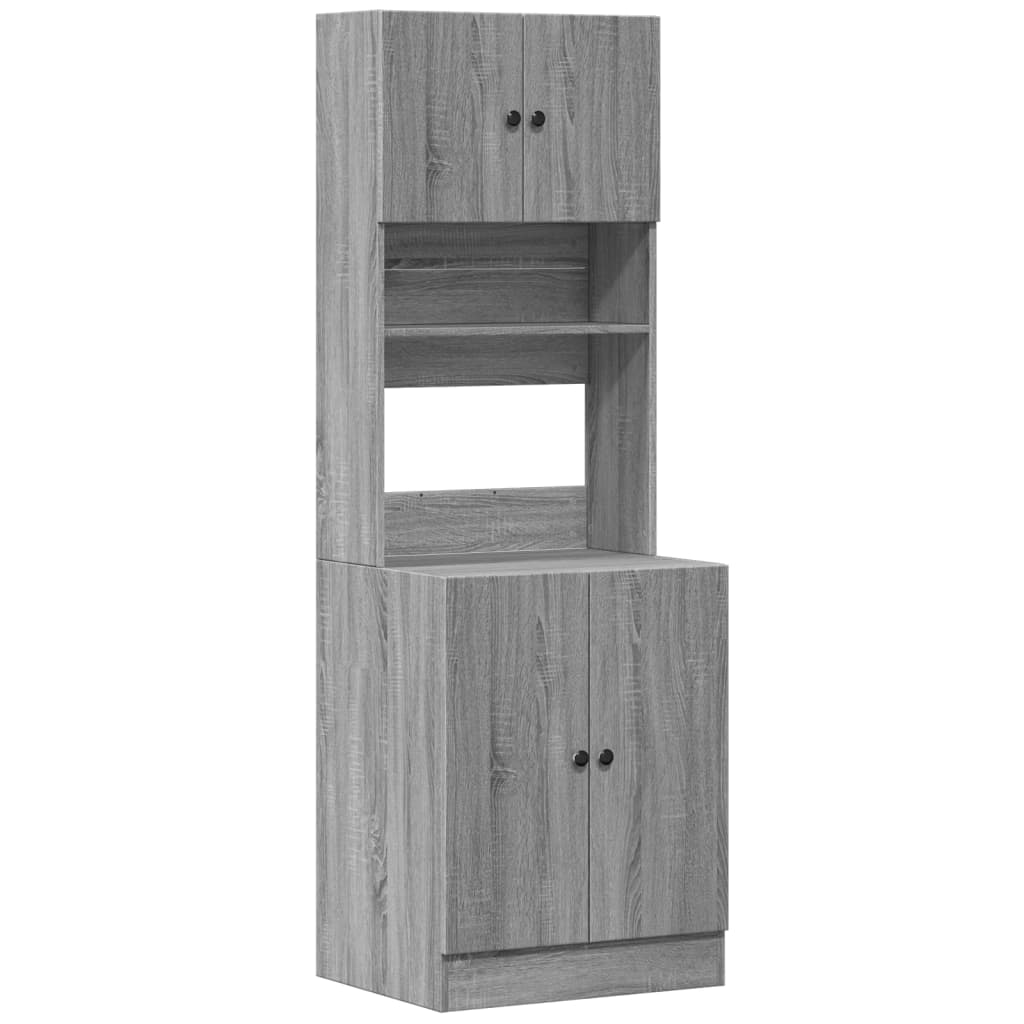 Mobile da Cucina Grigio Sonoma 60x50x180cm in Legno Multistrato - homemem39