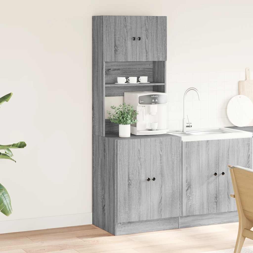 Mobile da Cucina Grigio Sonoma 60x50x180cm in Legno Multistrato | homemem39