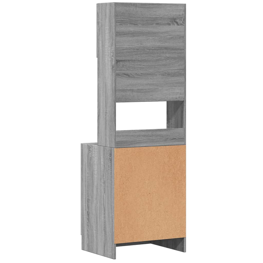 Mobile da Cucina Grigio Sonoma 60x50x180cm in Legno Multistrato - homemem39