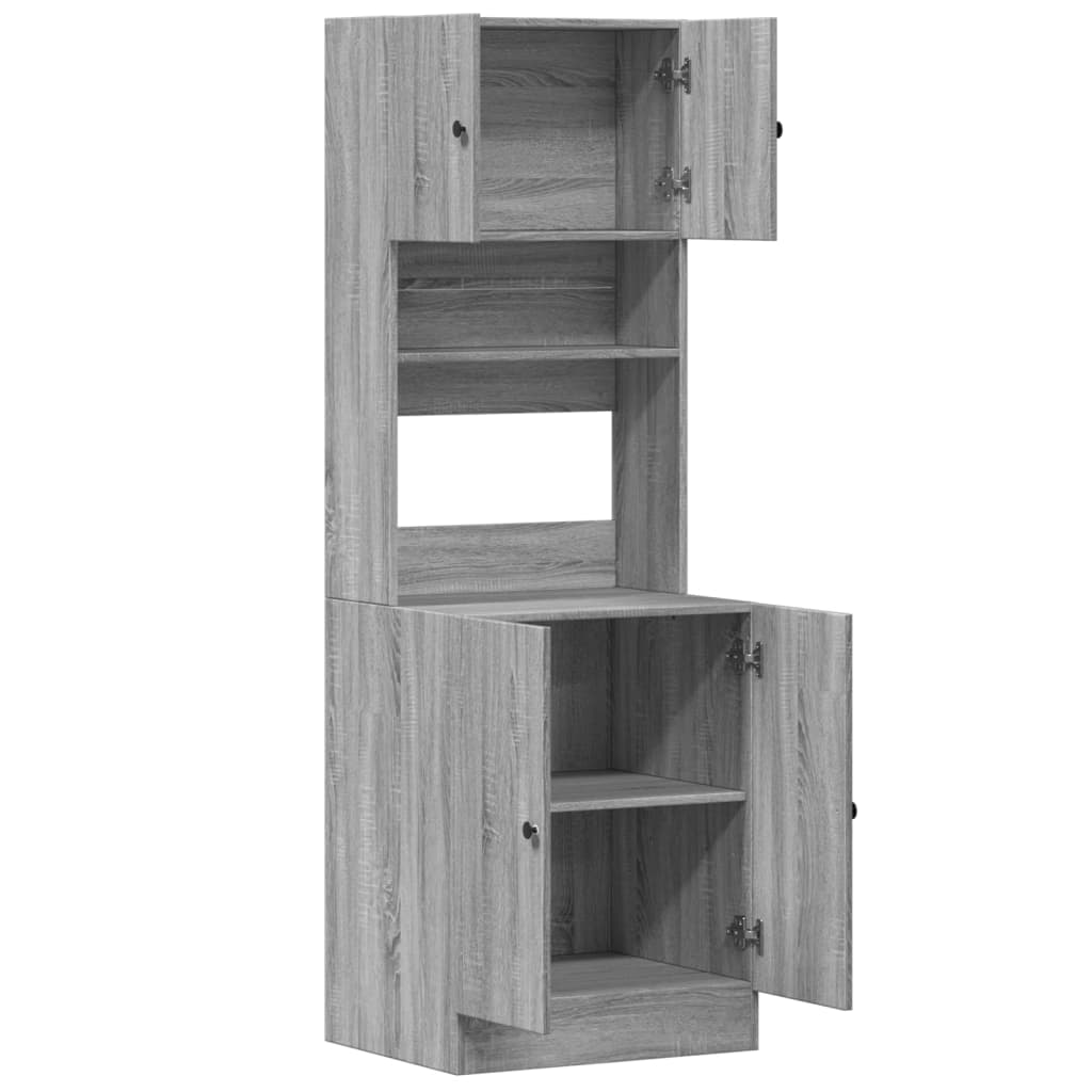 Mobile da Cucina Grigio Sonoma 60x50x180cm in Legno Multistrato - homemem39