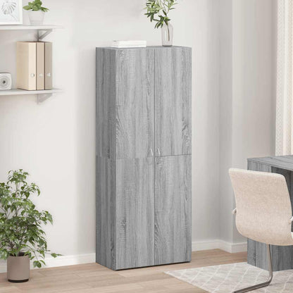 Schedario Grigio Sonoma 60x32x153 cm in Legno Multistrato