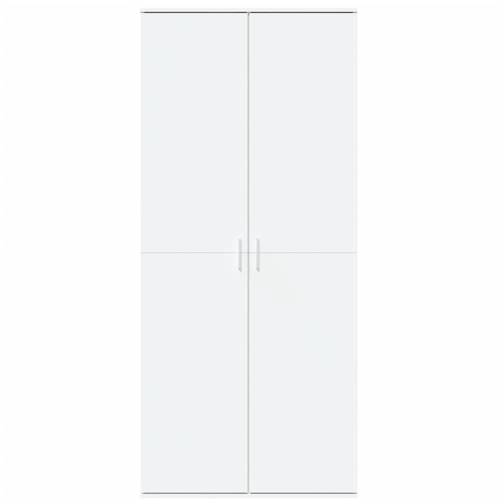 Credenza Bianca 80x35x180 cm in Legno Multistrato | homemem39