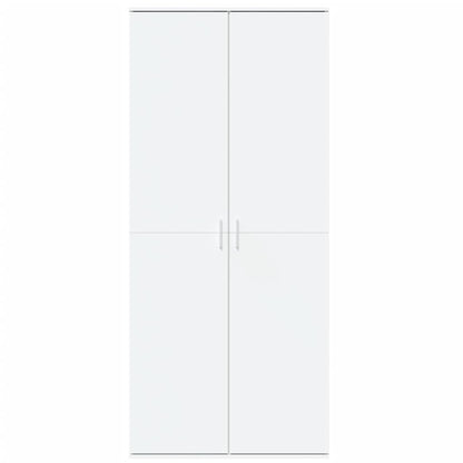 Credenza Bianca 80x35x180 cm in Legno Multistrato | homemem39