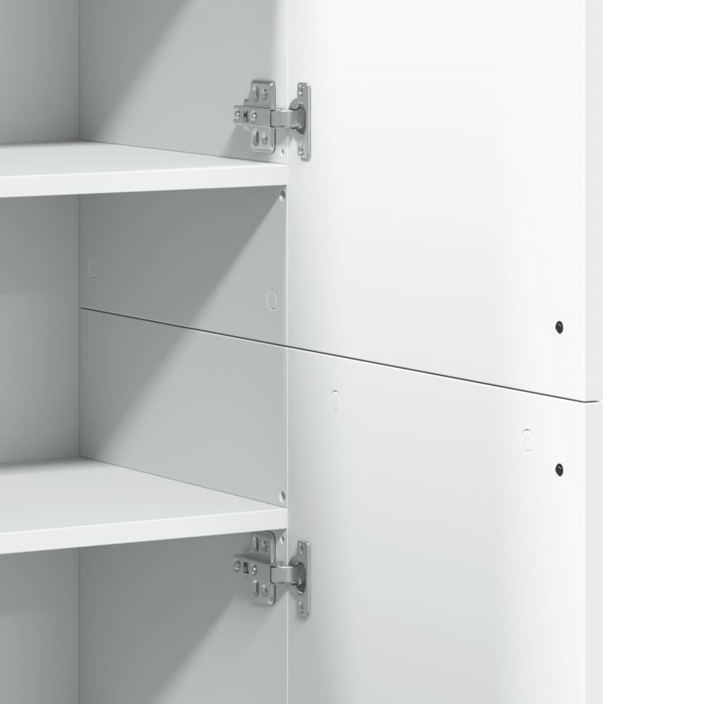 Credenza Bianca 80x35x180 cm in Legno Multistrato | homemem39