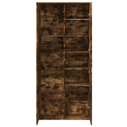Credenza Rovere Fumo 80x35x180 cm in Legno Multistrato | homemem39
