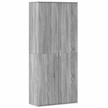 Credenza Grigio Sonoma 80x35x180 cm in Legno Multistrato | homemem39