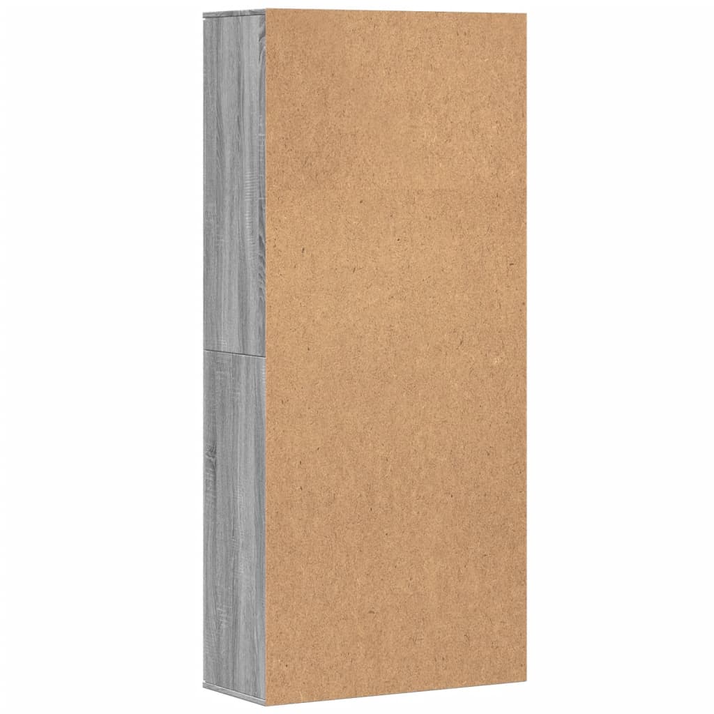 Credenza Grigio Sonoma 80x35x180 cm in Legno Multistrato | homemem39