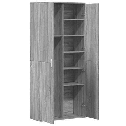 Credenza Grigio Sonoma 80x35x180 cm in Legno Multistrato | homemem39